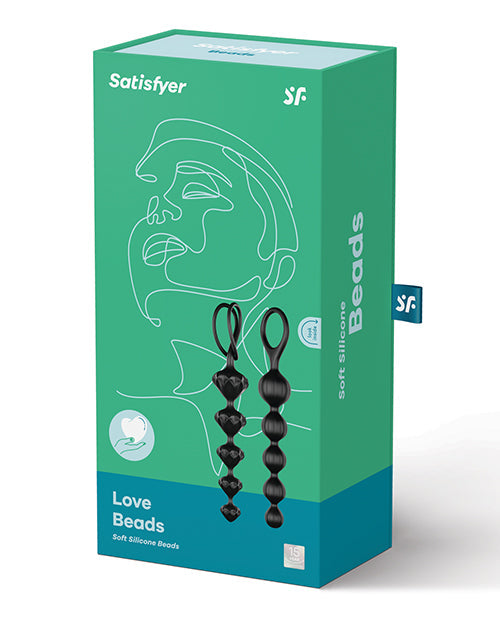 Satisfyer Love Beads Soft Silicone Beads - Set of 2 Black