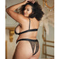 Allure Lace Peek a Boo Bralette & Panty Black QN