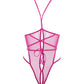 Allure Nicola Open Cup Mesh Teddy Hot Pink L/XL