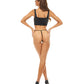 Bombshell Boudoir Hook Up Front Corset Black SM