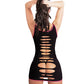 Beverly Hills Naughty Girl Dress w/Holes & Piping Black O/S