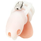 Blue Line 2" Silicone Mini Cock Cage With Ball Divider - White