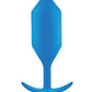 B-Vibe Weighted Snug Plug 5 - 350 g Blue