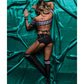 Role Play Risque Referee 6 pc Set Black/White M/L