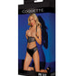 Black Label Lace Panels Harness & Panty Black O/S