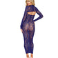 Floral Pattern Strapless Gown w/Removable Shrug 2 pc Set - Eclipse O/S