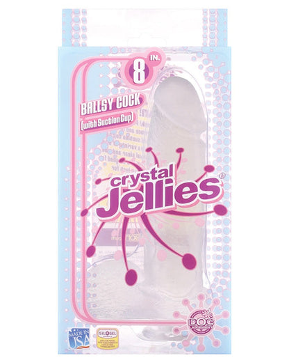 Crystal Jellies Realistic Dildo | 8" Big Dildo | Ballsy Clear Suction Cup Dildo