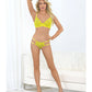 Neon Lace Underwire Bra w/Double Tulle Garter Skirt & Double Elastic Panty Neon Lime SM