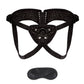 Lux Fetish Diamond Velvet Strap-on Corset - Black