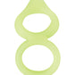 Forto F-88 Double Ring Liquid Silicone Cock Ring - Glow in the Dark