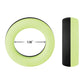Forto F-19 Two Tone Liquid Silicone Cock Ring - Black/Glow in the Dark