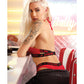 Vibes Extra Spicy Halter Bralette & Cheeky Panty Chili Red S/M