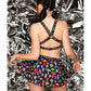Vibes Why U Trippin Skater Skirt Black L/XL