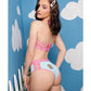 Vibes Fresh Halter Bralette & Booty Short Light Blue L/XL