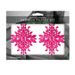 Fantasy UV Reactive Jeweled Pasties - Neon Pink O/S