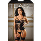 Tease Riley Net Bra, Waist Cincher & Panty Black L/XL