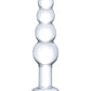 Glas 7.25" Glass Beaded Butt Plug - Clear