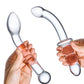 Glas 2-Piece Realistic Dildo | G-Spot Pleasure Glass Dildo Set | Clear Double Sided Dildo