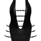 Lust Portia Mini Dress w/Plush Elastic Strapping Black S/M