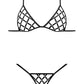 Lust Orthia Criss Cross Bra & G-String Black S/M