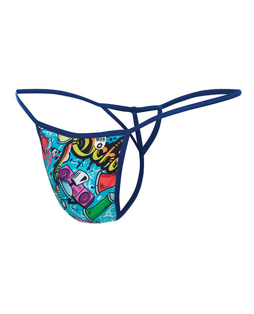 Male Basics Sinful Hipster Wow T Thong G-String Yellow Print XL
