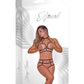 Strap-Tease Cupless Choker Bra & Open Cage Short Black L/XL