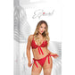 Sugar & Spice Ribbon Tie Bra & Panty Red S/M