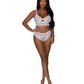 Modern Romance Bralette & Cheeky Hipster White L/XL