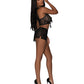Modern Romance Tie Front Halter & Tap Pant Black L/XL