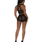 Modern Romance Tie Front Halter & Tap Pant Black S/M