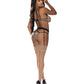 Purrfect Balconette Bra & Garter Panty  Animal/Black QN