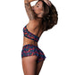 Hazy Dayz Gummy Bear Blacklight Reflective Halter Top & Short 2 pc Set - Multi S/M