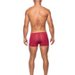 Seamless Sleek Short w/Sheer Pouch Red LG