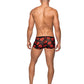 Kiss Me Stretch Mesh Mini Short Blk/Rd XL