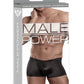 Male Power Satin Lycra Boxer Black Medium