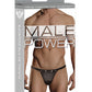 Male Power Rip off Thong w/Studs Black S/M