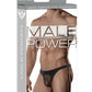 Male Power Sheer Nylon Lycra Pouch Thong Black S/M