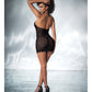 Shadow Stripe Halter Underwire Babydoll & G-String Black XL