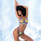 Embroidered Bralette & Strappy Panty Tuscany Yellow S/M