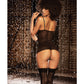 Mesh Babydoll w/Underboob Detail & G-String Black L/XL