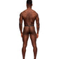 Fetish Jouster Nylon & Spandex Front Ring G-String Black S/M
