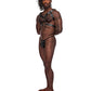 Leather Gemini Double Ring Harness Black O/S
