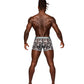 Sheer Prints Mesh Poly Spandex Seamless Short Optical LG