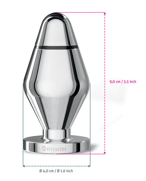 Mystim Little John Buttplug Small Aluminum - Silver