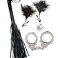 Bondage by Nasstoys Whip & Cuff Set - Black