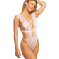 Imani Eyelash Lace Soft Cup High Leg Teddy Pink Tulle L/XL