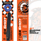 Oxballs Oxshot 6" Silicone Butt Nozzle w/Flex Cockring - Black/Blue