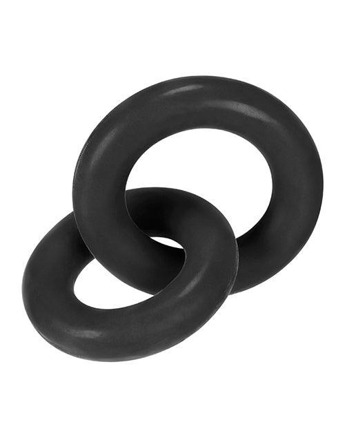 Hunky Junk Duo Linked Cock & Ball Rings - Tar