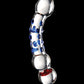 Icicles No 18 Big Dildo | Hand Blown Glass Dildo Massager | Clear Blue Knobs Large Dildo