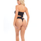 Pink Lipstick Fatale Cutout Bodysuit Black O/S